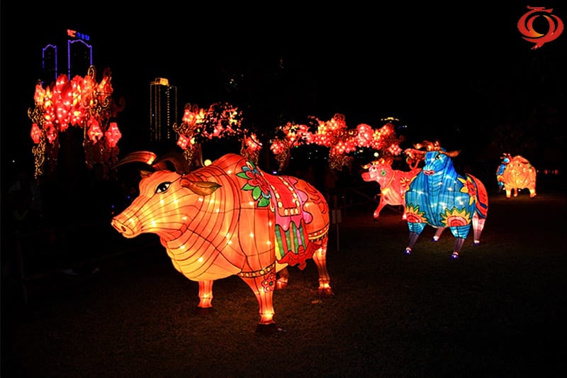 牛年灯会,牛元素花灯