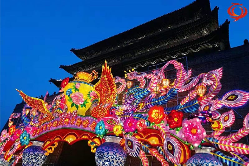 山西大同灯会花灯制作
