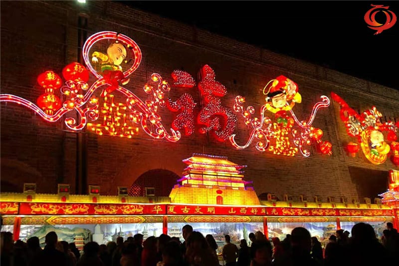 山西大同灯会花灯制作