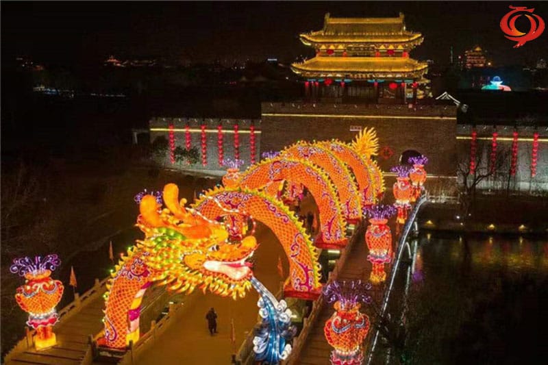 台儿庄灯会,龙元素花灯