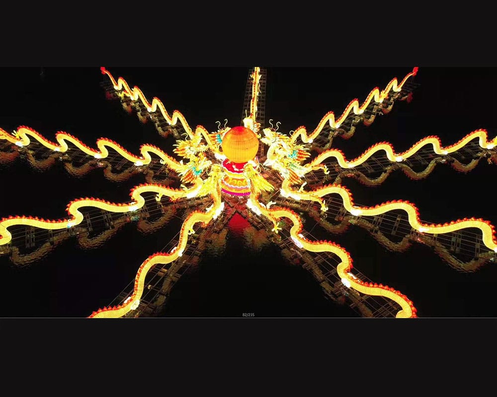 玄天湖九龙戏珠-元宵节花灯制作