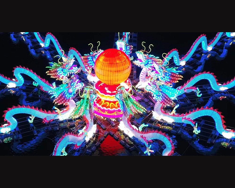 玄天湖九龙戏珠-元宵节花灯制作