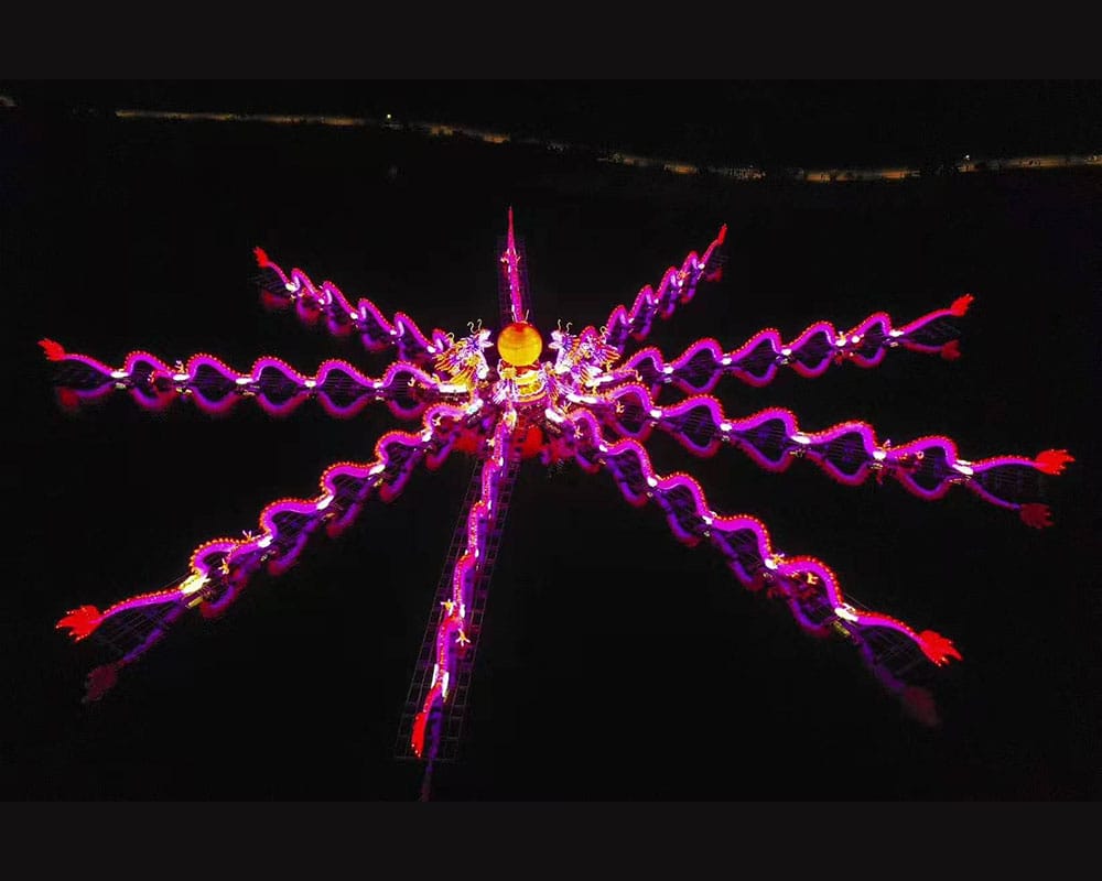 玄天湖九龙戏珠-元宵节花灯制作