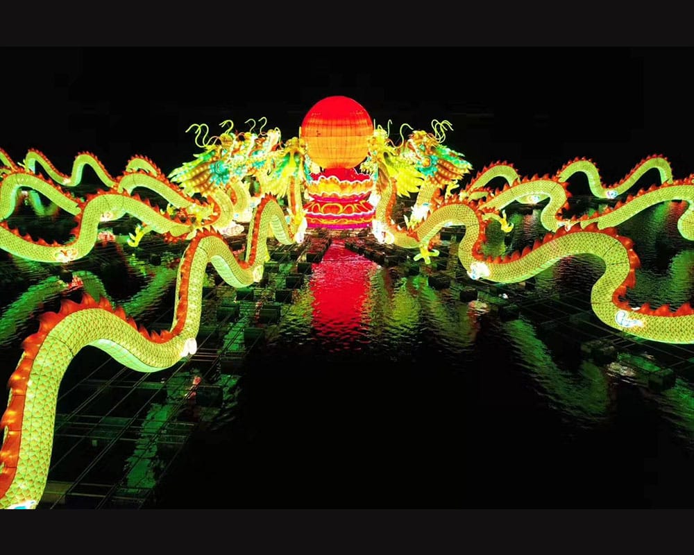 玄天湖九龙戏珠-元宵节花灯制作